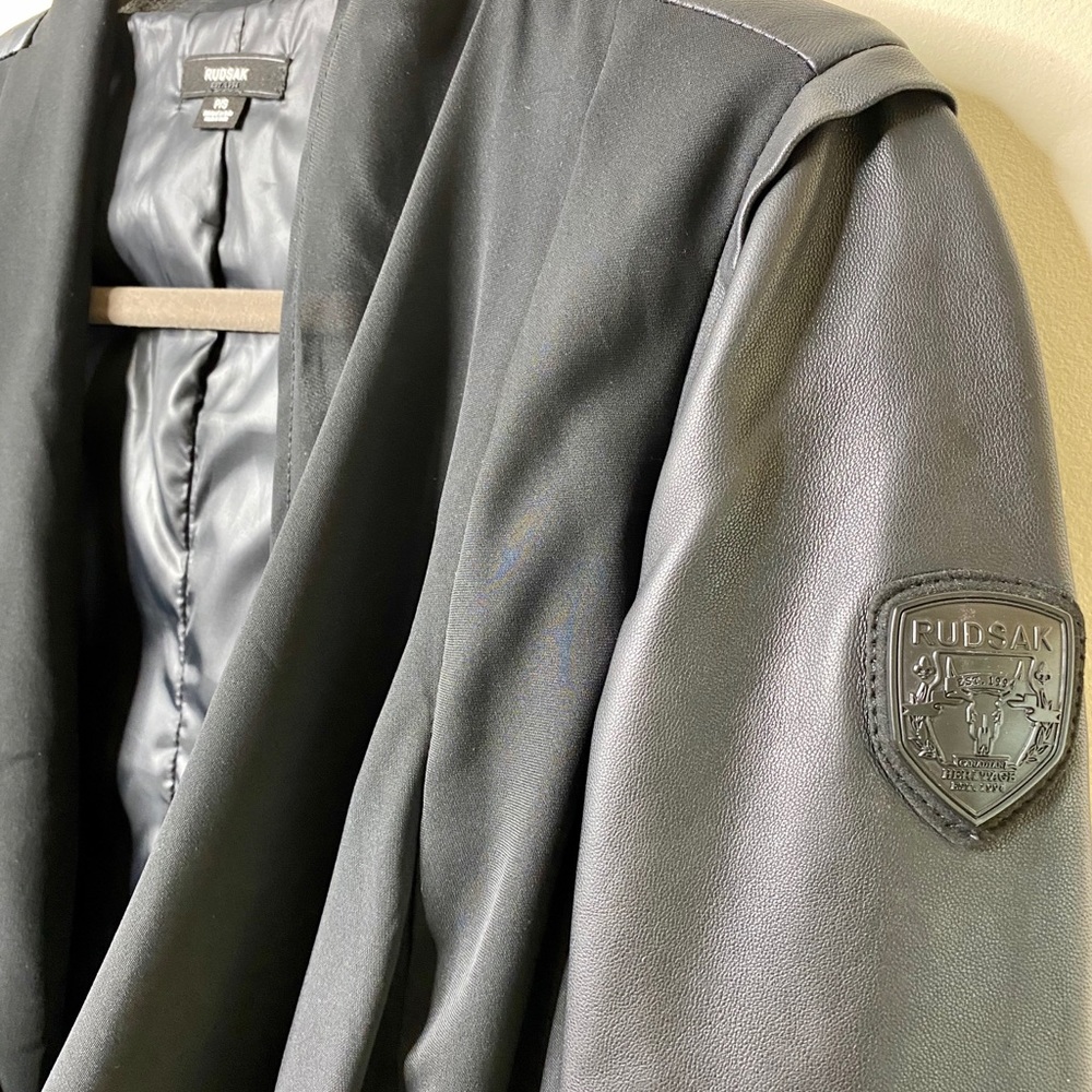 Black leather jacket